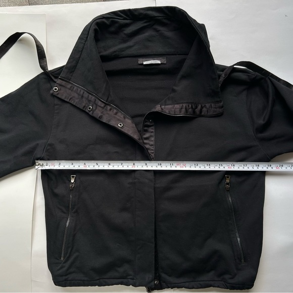 Prada bomber jacket crop zip black top high neck size small - Picture 7 of 11